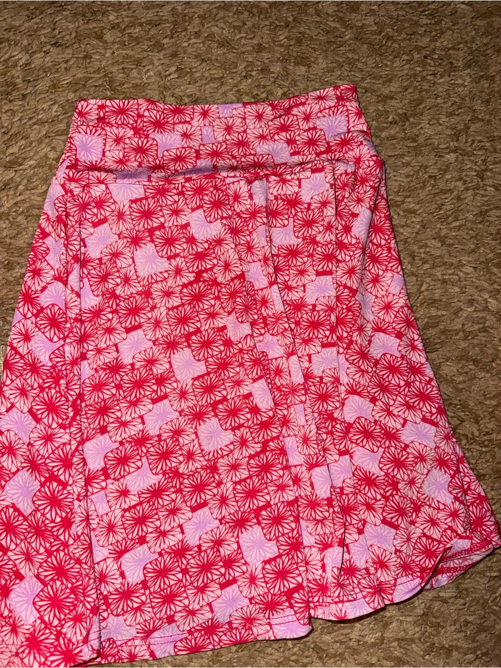 LuLaRoe Pink Floral Circle Skirt
